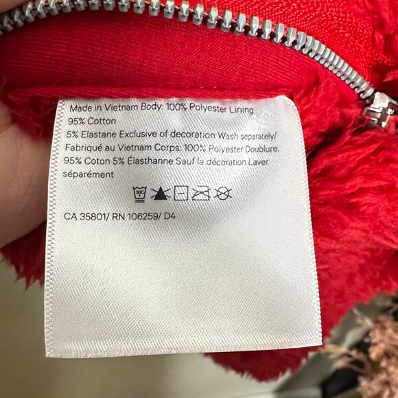 LULULEMON Oh So Sherpa Full Zip Dark Red Sz 6 $168 - Picture 5 of 5